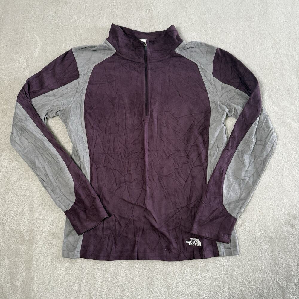 The North Face Women’s 1/4 Pullover Purple / Grey In Size L
